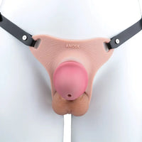 4.33in Strap on Chastity Dildo Wearable Realistic Cock Cage For Men Women