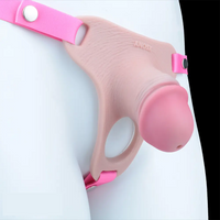 4.33in Strap on Chastity Dildo Wearable Realistic Cock Cage For Men Women