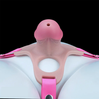 4.33in Strap on Chastity Dildo Wearable Realistic Cock Cage For Men Women