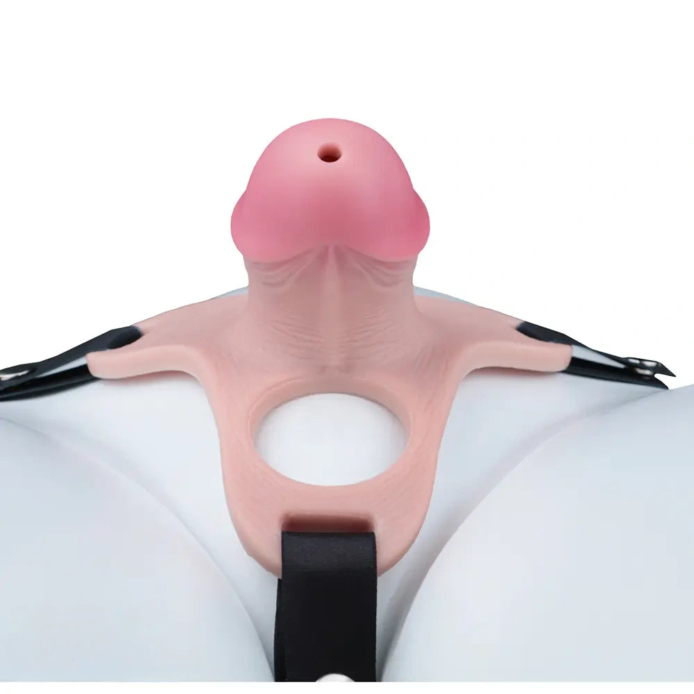 4.33in Strap on Chastity Dildo Wearable Realistic Cock Cage For Men Women