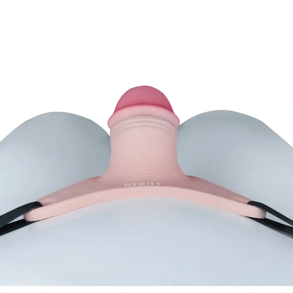 4.33in Strap on Chastity Dildo Wearable Realistic Cock Cage For Men Women