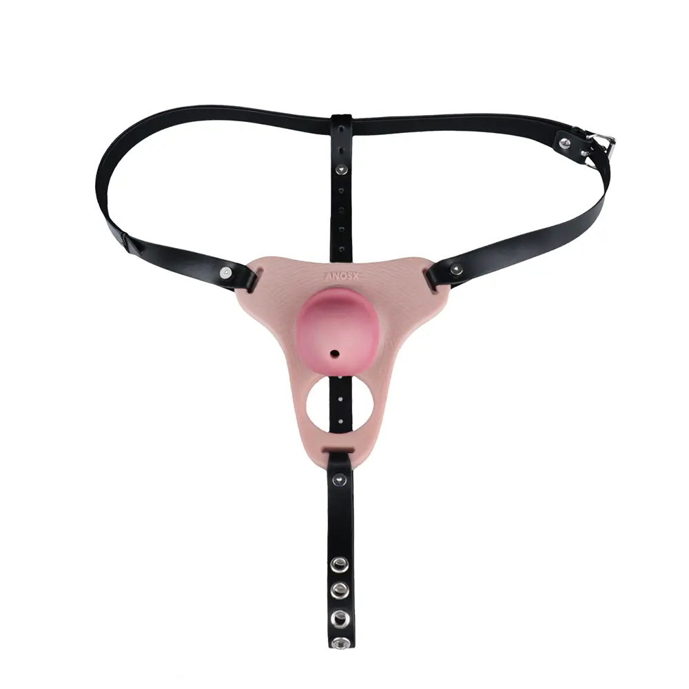 4.33in Strap on Chastity Dildo Wearable Realistic Cock Cage For Men Women