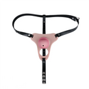 4.33in Strap on Chastity Dildo Wearable Realistic Cock Cage For Men Women
