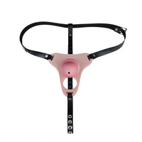 4.33in Strap on Chastity Dildo Wearable Realistic Cock Cage For Men Women