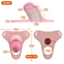 4.33in Strap on Chastity Dildo Wearable Realistic Cock Cage For Men Women