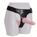 4.3in 6.5in Strap On Dildo Wearable Hollow Soft Harness 2 Removeable Dildos