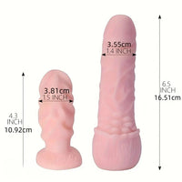4.3in 6.5in Strap On Dildo Wearable Hollow Soft Harness 2 Removeable Dildos