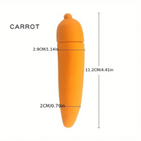 4.41in 4.72in Vegetable Shape Small Vibrating Dildo For Prostate Massage