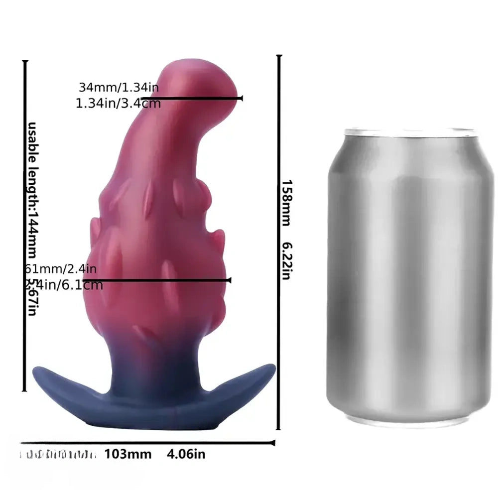 4.41in 5.31in 6.22in 7.3in Dragon Monster Silicone Small Anal Plug Dildo