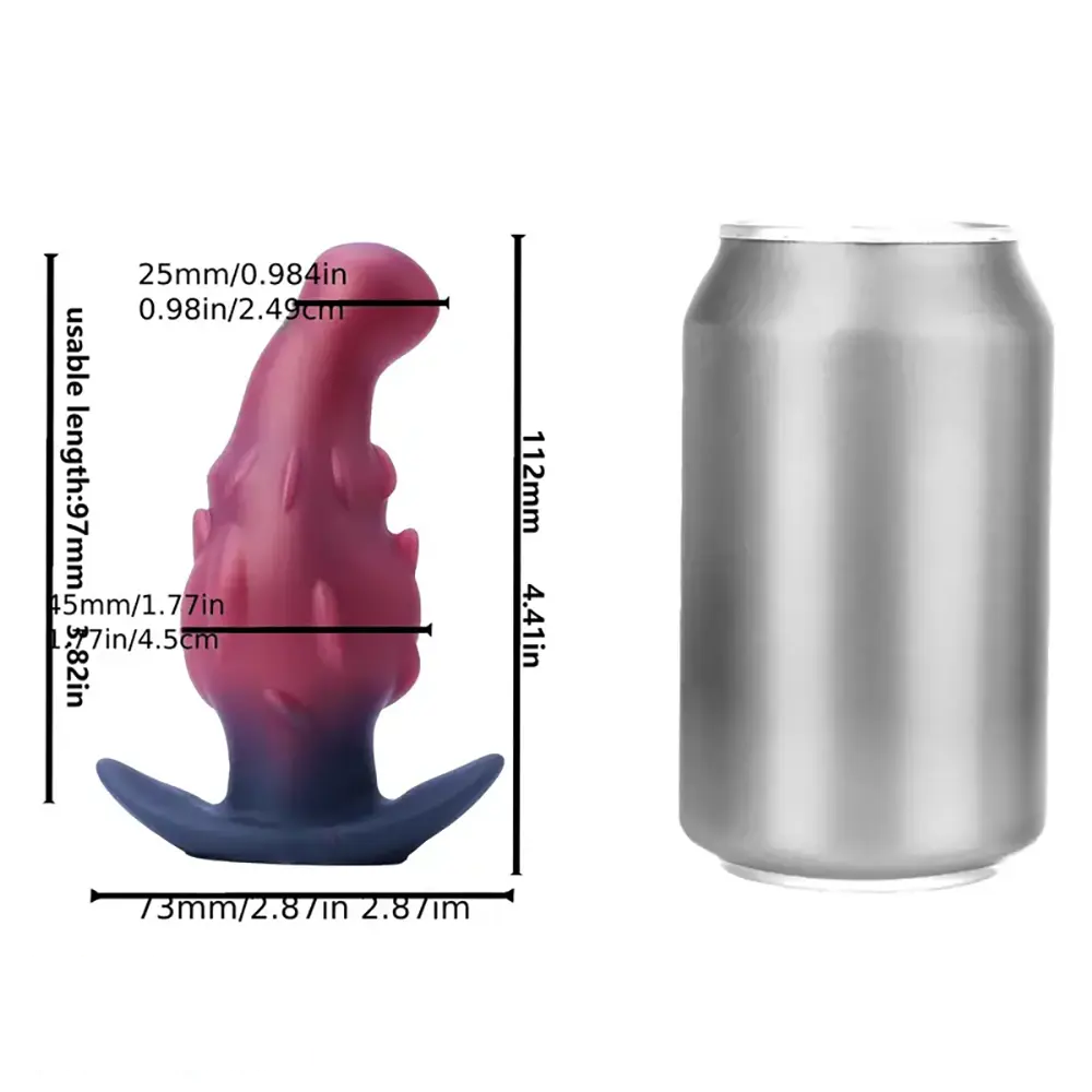 4.41in 5.31in 6.22in 7.3in Dragon Monster Silicone Small Anal Plug Dildo