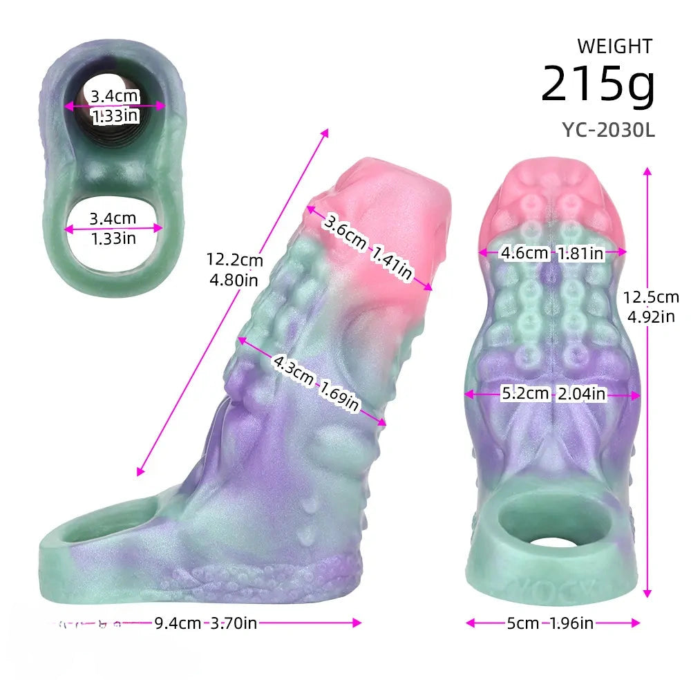 4.44in 4.92in Tendril Geist Fantasy Hollow Dildo Sleeve For Cock Extension