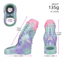 4.44in 4.92in Tendril Geist Fantasy Hollow Dildo Sleeve For Cock Extension