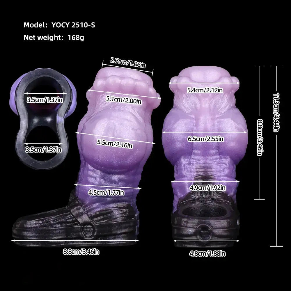 4.44in 6.06in 7.32in Horse Cock Dildo Sleeve Odd Spiked Knot Cock Sleeve