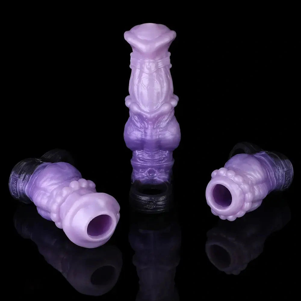 4.44in 6.06in 7.32in Horse Cock Dildo Sleeve Odd Spiked Knot Cock Sleeve