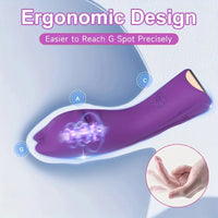 4.45in 10-Mode Vibrating Finger Dildo Portable Discreet Sex Toy For Women