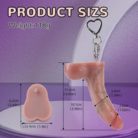 4.45in Lifelike Silicone Soft Small Key Chain Dildo For Women Men Lesbians