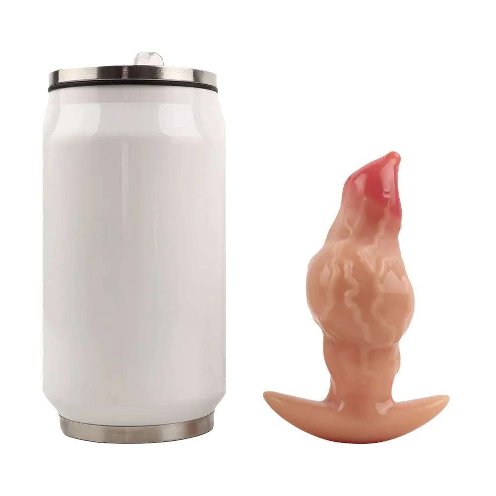 4.48in Fox Tail Wear Anchor Fantasy Dildo Butt Plug For BDSM Role Play