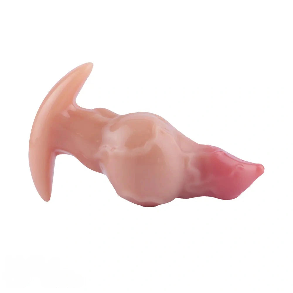 4.48in Fox Tail Wear Anchor Fantasy Dildo Butt Plug For BDSM Role Play