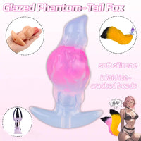 4.48in Fox Tail Wear Anchor Fantasy Dildo Butt Plug For BDSM Role Play