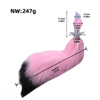 4.48in Fox Tail Wear Anchor Fantasy Dildo Butt Plug For BDSM Role Play