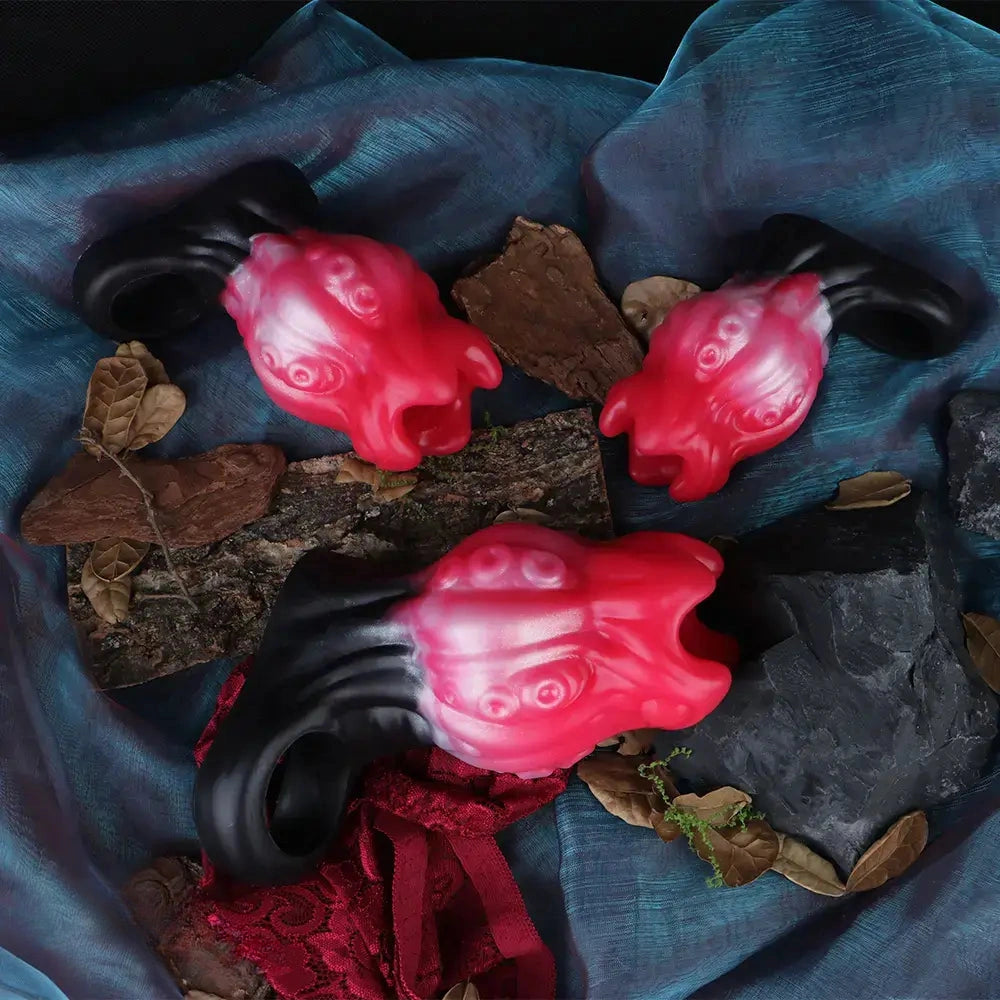 4.4in 5.11in 5.86in Fantasy Tentacle Silicone Dildo Sleeve Crown Top Design