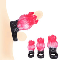 4.4in 5.11in 5.86in Fantasy Tentacle Silicone Dildo Sleeve Crown Top Design