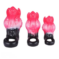 4.4in 5.11in 5.86in Fantasy Tentacle Silicone Dildo Sleeve Crown Top Design