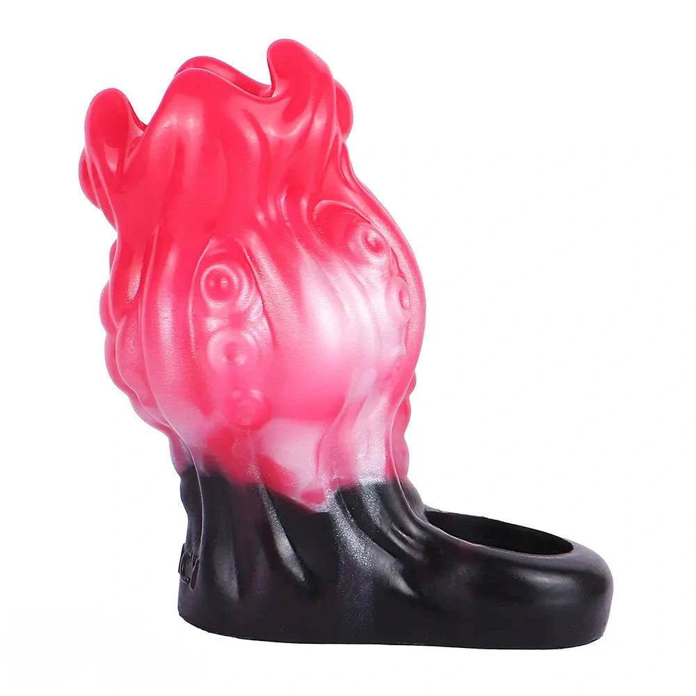4.4in 5.11in 5.86in Fantasy Tentacle Silicone Dildo Sleeve Crown Top Design