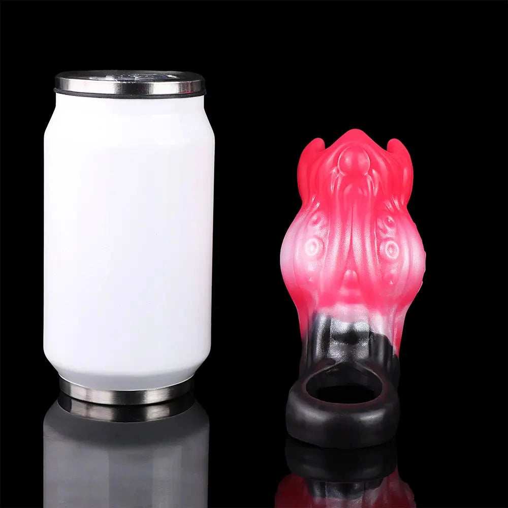 4.4in 5.11in 5.86in Fantasy Tentacle Silicone Dildo Sleeve Crown Top Design