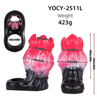 4.4in 5.11in 5.86in Fantasy Tentacle Silicone Dildo Sleeve Crown Top Design