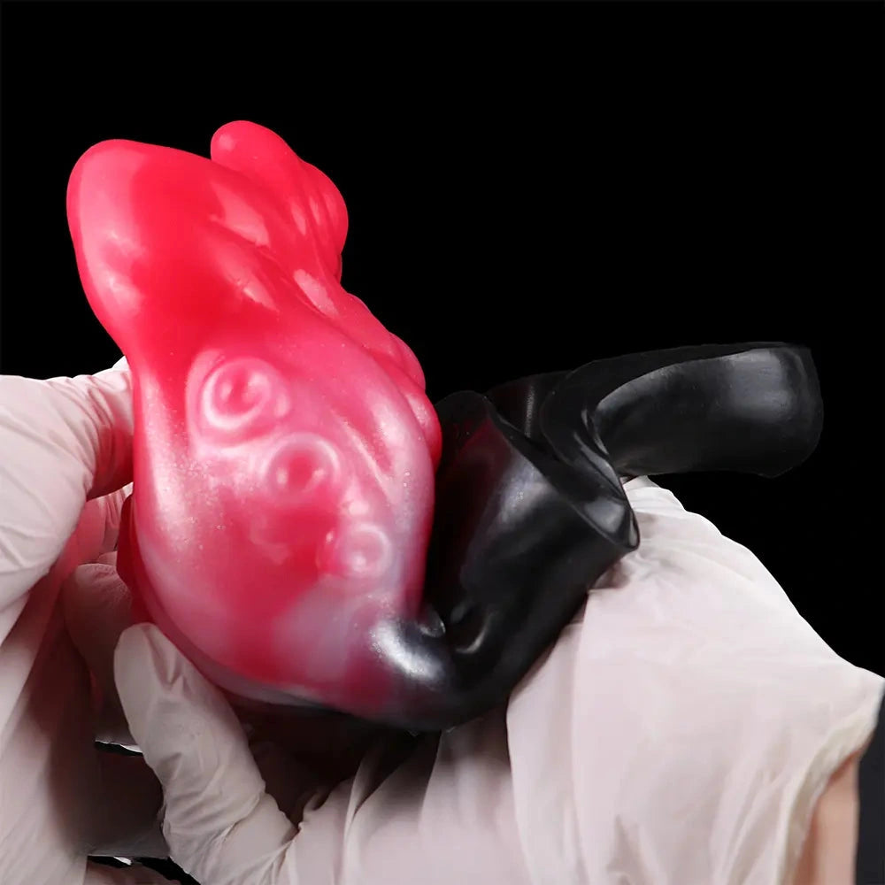 4.4in 5.11in 5.86in Fantasy Tentacle Silicone Dildo Sleeve Crown Top Design