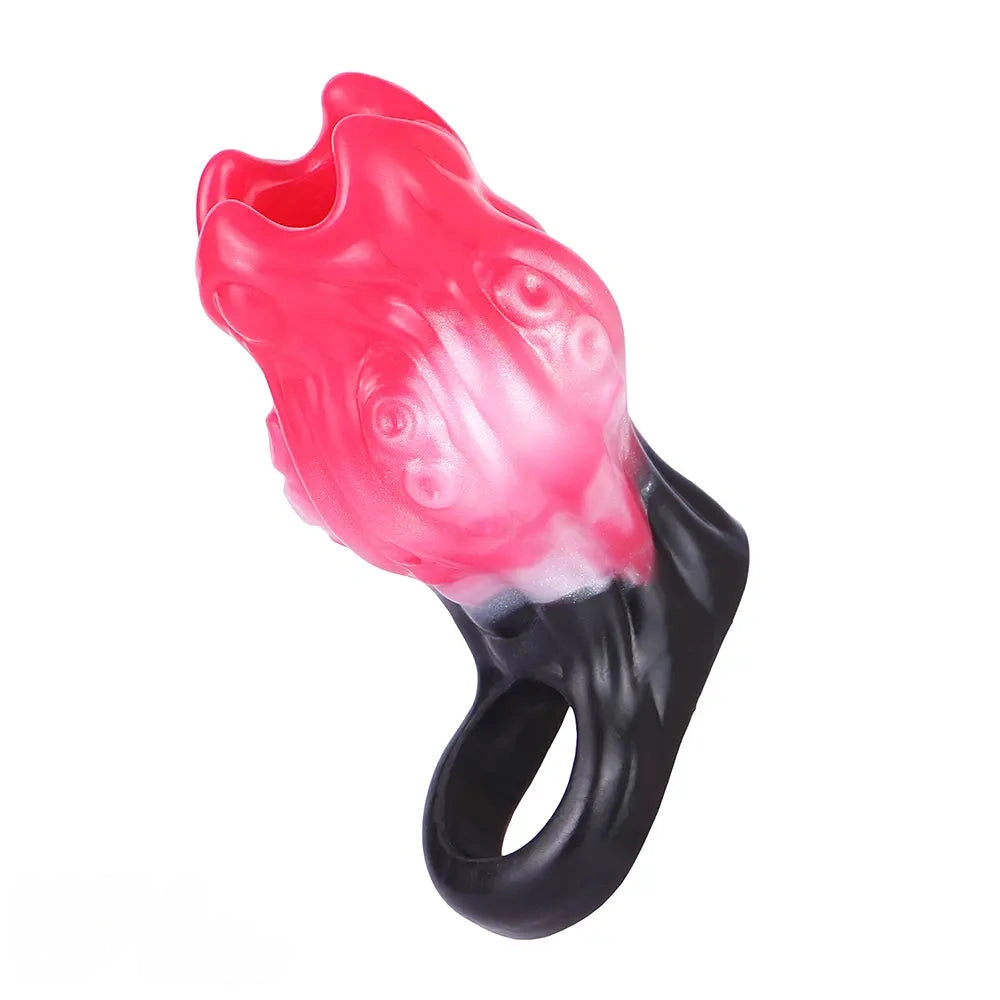 4.4in 5.11in 5.86in Fantasy Tentacle Silicone Dildo Sleeve Crown Top Design