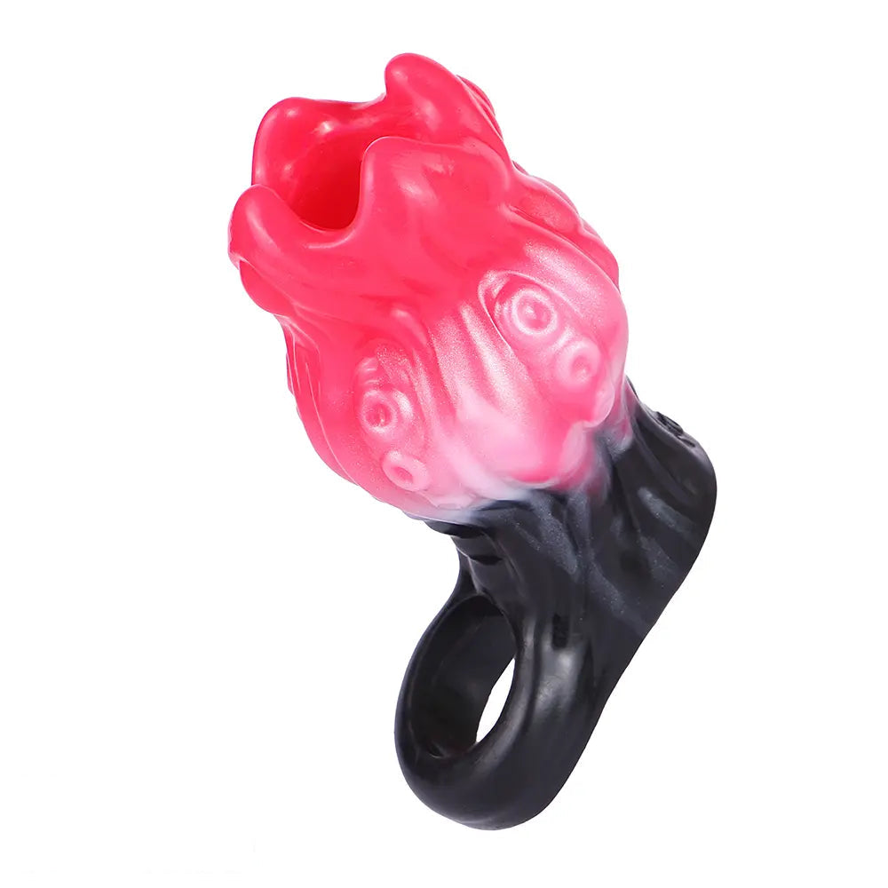 4.4in 5.11in 5.86in Fantasy Tentacle Silicone Dildo Sleeve Crown Top Design
