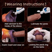 4.4in 5.27in 6.25in Dog Knot Monster Dildo Sleeve For Adult Couples