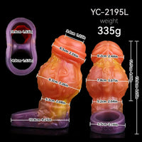 4.4in 5.27in 6.25in Dog Knot Monster Dildo Sleeve For Adult Couples