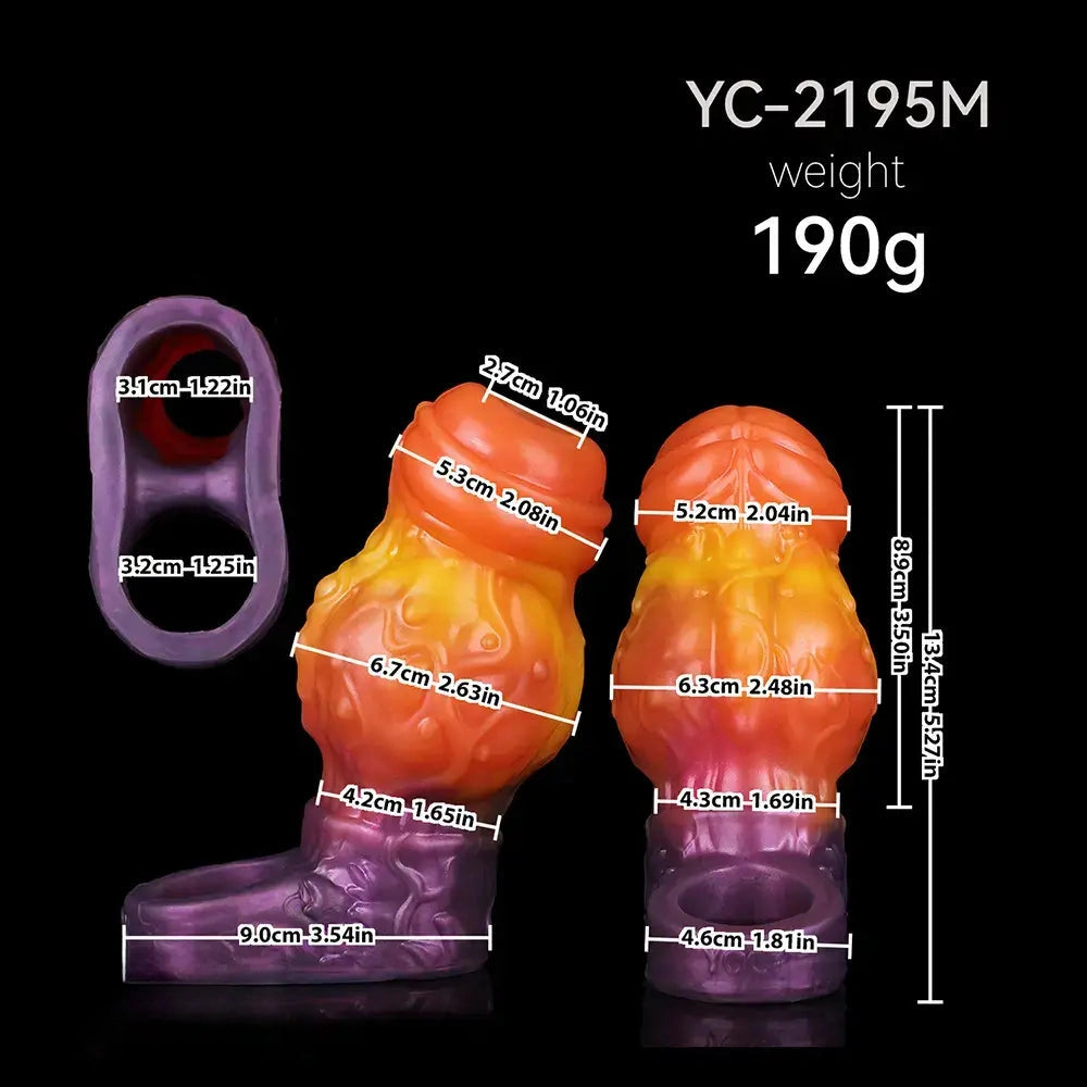 4.4in 5.27in 6.25in Dog Knot Monster Dildo Sleeve For Adult Couples