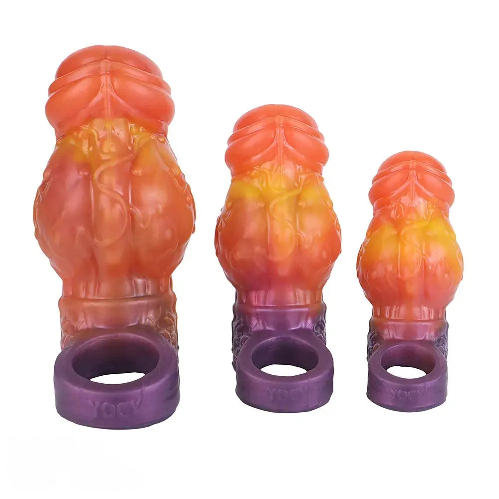 4.4in 5.27in 6.25in Dog Knot Monster Dildo Sleeve For Adult Couples