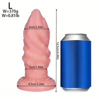 4.4in 5.51in 6.49in 7.67in PVC Anal Plug Fantasy Spiral Dildo With Suction Cup