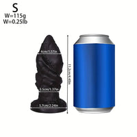 4.4in 5.51in 6.49in 7.67in PVC Anal Plug Fantasy Spiral Dildo With Suction Cup
