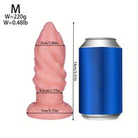 4.4in 5.51in 6.49in 7.67in PVC Anal Plug Fantasy Spiral Dildo With Suction Cup