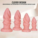 4.4in 5.51in 6.49in 7.67in PVC Anal Plug Fantasy Spiral Dildo With Suction Cup