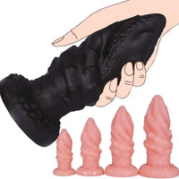 4.4in 5.51in 6.49in 7.67in PVC Anal Plug Fantasy Spiral Dildo With Suction Cup