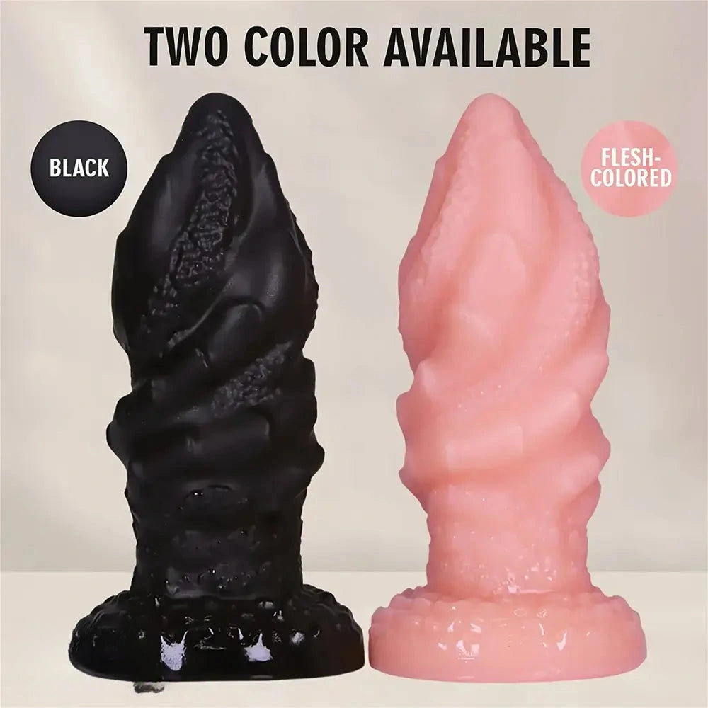 4.4in 5.51in 6.49in 7.67in PVC Anal Plug Fantasy Spiral Dildo With Suction Cup