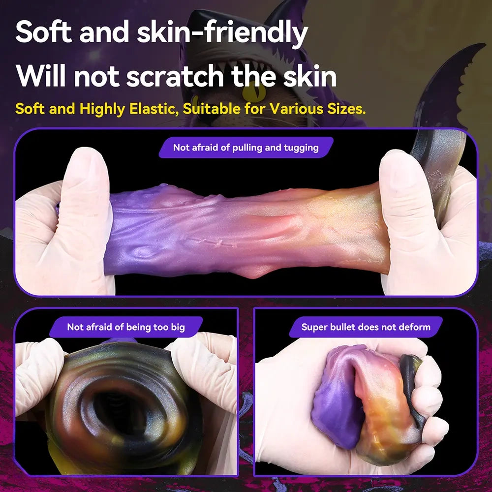 4.4in Shar Vorrfyn Fantasy Silicone Soft Dildo Sleeve Cock Extender