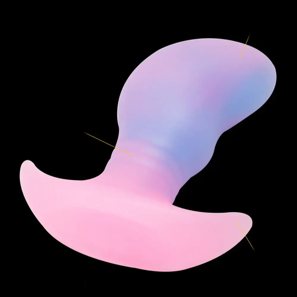 4.52in 5.31in 6.69in Luminous Soft Small Silicone Butt Plug Dildo Toy