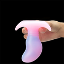 4.52in 5.31in 6.69in Luminous Soft Small Silicone Butt Plug Dildo Toy