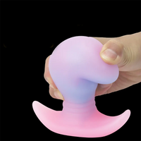 4.52in 5.31in 6.69in Luminous Soft Small Silicone Butt Plug Dildo Toy