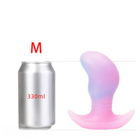 4.52in 5.31in 6.69in Luminous Soft Small Silicone Butt Plug Dildo Toy