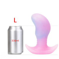 4.52in 5.31in 6.69in Luminous Soft Small Silicone Butt Plug Dildo Toy