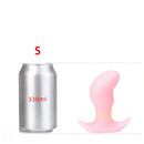 4.52in 5.31in 6.69in Luminous Soft Small Silicone Butt Plug Dildo Toy